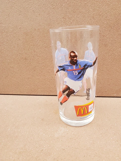 Verre Coca-Cola Équipe France Football 98 - Zidane, Barthez, Lizarazu, McDonald's