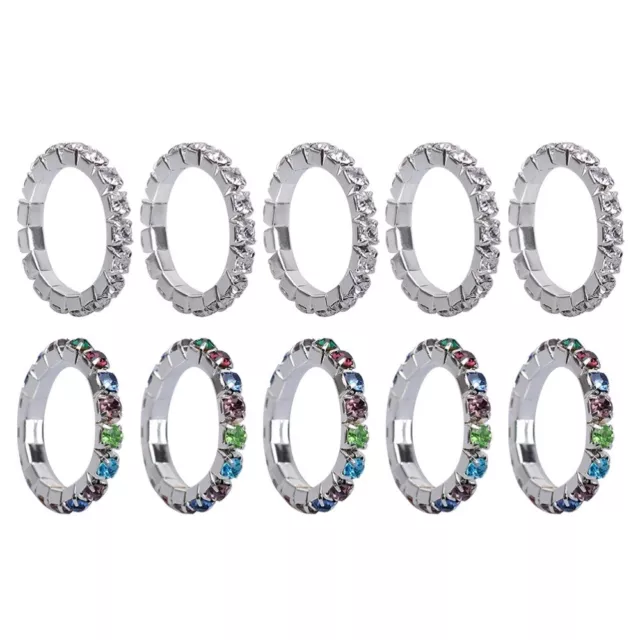 10 Pcs Girl Rings Toe for Fashion Jewelry Exquisite Full Diamond