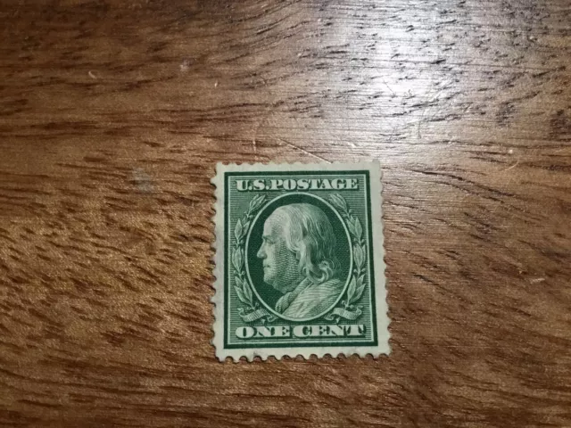 Benjamin Franklin Green One 1 Cent U.S. Stamp 1911  (Extremely Rare )  .