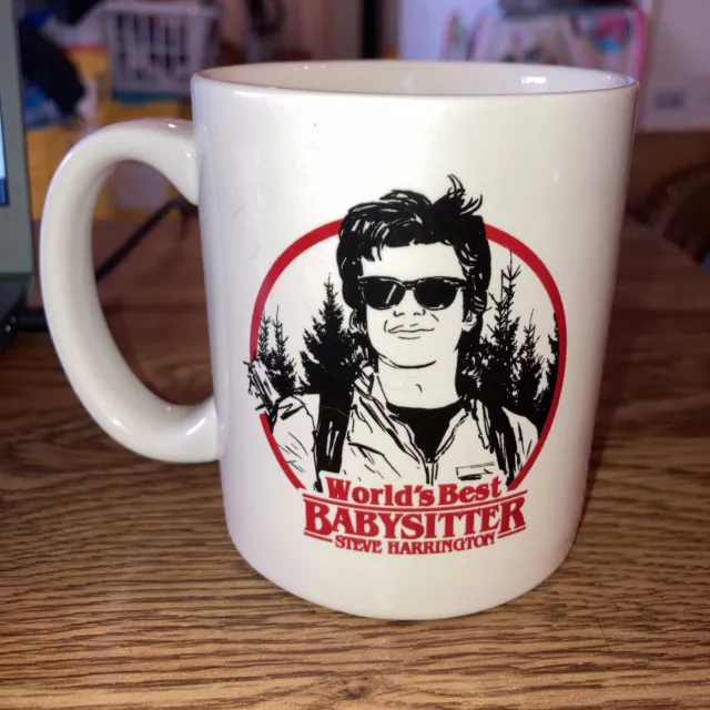 Steve Harrington Worlds Best Babysitter Stranger things Coffee Cup Mug, Netflix