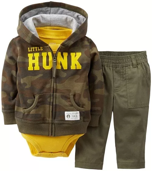 Carters Infant Boys  3pc Set Pants Outfit Set Camo Size- 12M NWT