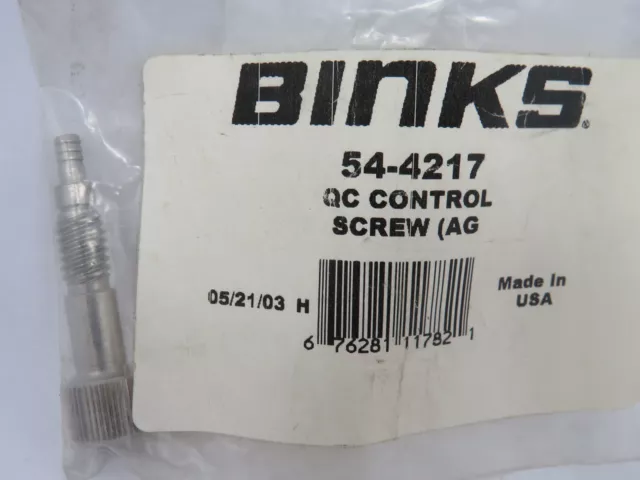 Binks 54-4217 QC Control Screw NWB