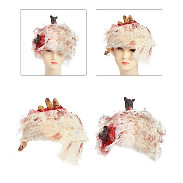 Halloween effrayant masque horreur saignement gaze couvre-chef déguisements