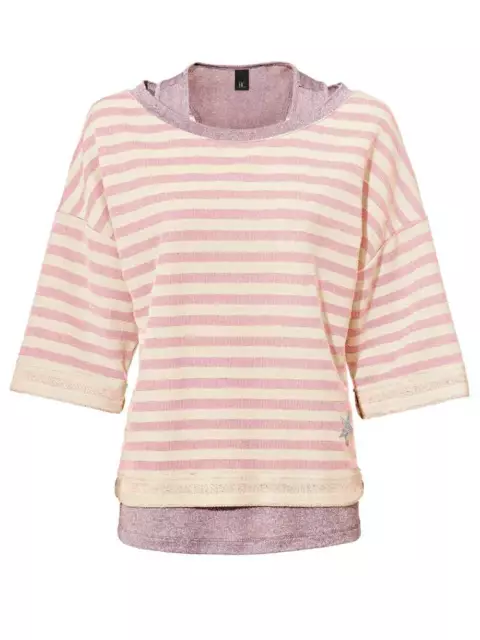 Heine - Best Connections sudadera de mujer + top, rosa-beige