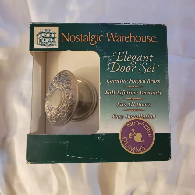 Dummy Set Satin Nickel Rose Nostalgic Warehouse Elegant Door Set Victorian New