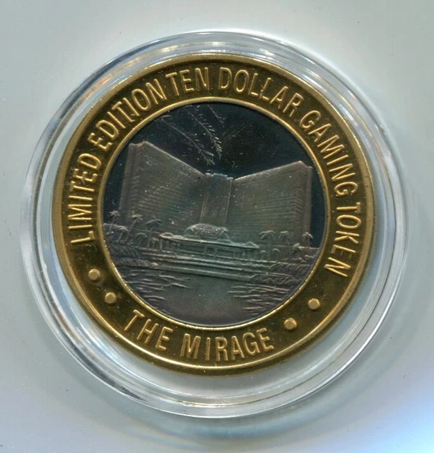 The Mirage Casino Limited Edition Ten Dollar Gaming Token .999 Fine Silver