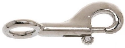 Bolt Snap, Rigid Round Eye, Zinc/Nickel, 5/8-In. -T7615202