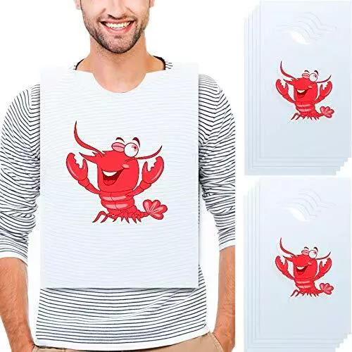 30 Piece lobster Bibs 23 Inch Crawfish Boil Party Supplies Crab Plastic Seafood