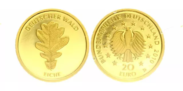 BRD 20 Euro 2010 D Eiche, Deutscher Wald