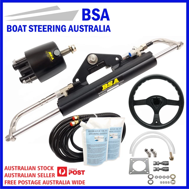 New Hydraulic Outboard Motor Steering Kit Suits Yamaha, Honda, Suzuki, Mercury