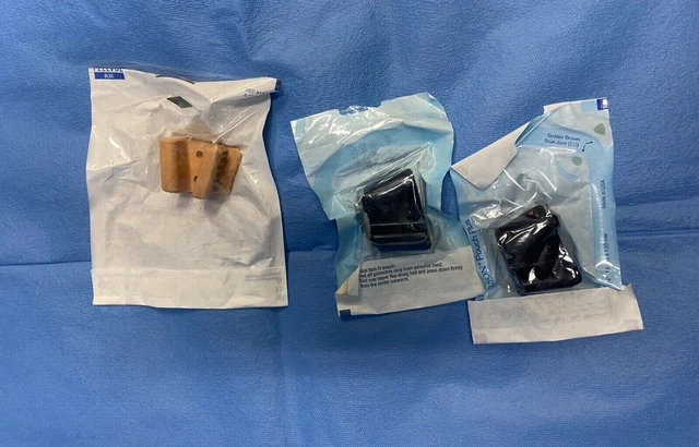 Dental Bite Blocks 2 black, 1 tan 