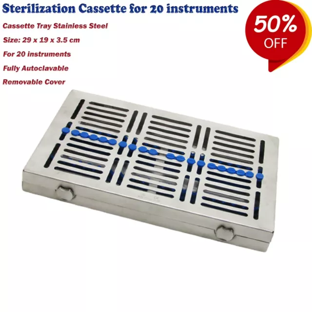 Fermeture Plateau Pour 20 Instruments, Chirurgical Stérilisation Cassettes