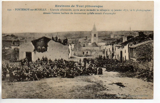 FONTENOY SUR MOSELLE - Meurthe et Moselle - CPA 54 - Fire Village of 1871