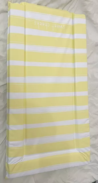 Nursery Baby Changing Mat East Coast Essential Sweet Cheeks - Yellow and White