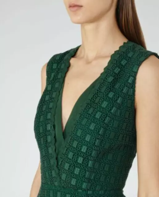 Reiss Eris green lace dress size 6 VGC - worn once 2