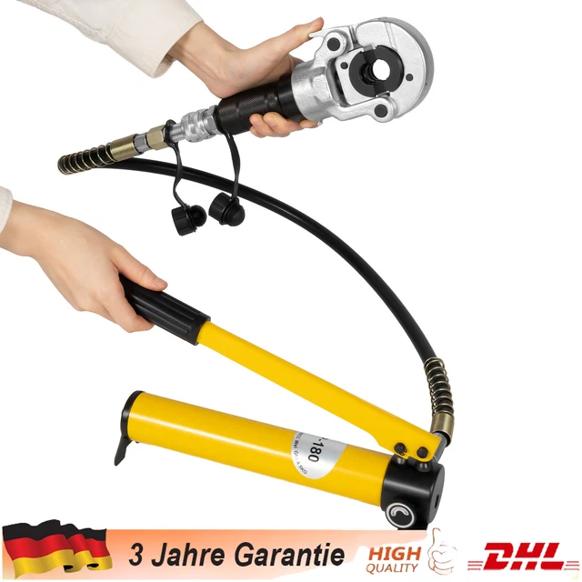 VEVOR Hydraulische Presszange Mit TH16/20/26/32 Backen – Crimpzange Für Rohre