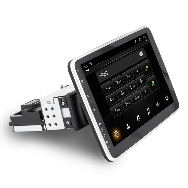 360° Rotate 10.1" 1DIN Android 10.1 Car WIFI FM Radio GPS Navigation MP5 Player