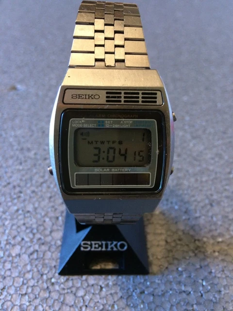 SEIKO A628 5020 Vintage Solar Lcd Digital Watch Rare! $113.99