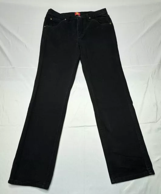 WRANGLER MEN'S 36MWZ Slim Fit Straight Leg Western Black Jeans - Size ...
