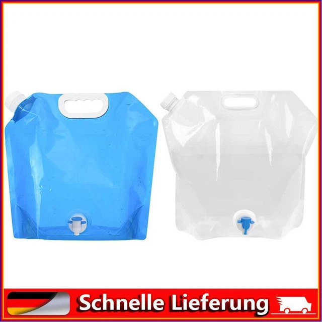 5x 5L/10L bolsas de agua plegables plegables al aire libre contenedor portabebidas para automóvil