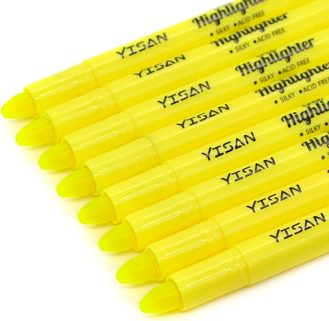 YISAN Bibel Textmarker Gelb, Bibel Marker Stifte, Gel Highlighter, Markerstifte