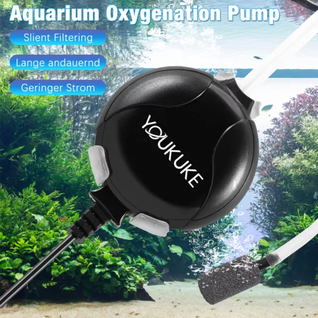 BOXTECH AQUARIUM LUFTPUMPE, Ultra Leise Aquarium Sauerstoffpumpe