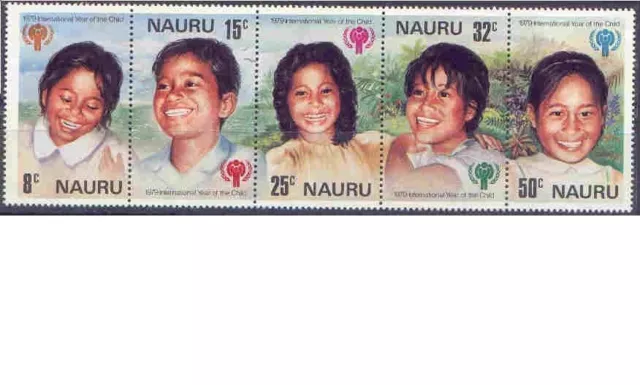 Nauru 1979 YEAR of the CHILD set (Strip 5), Unhinged Mint, SG 211-5