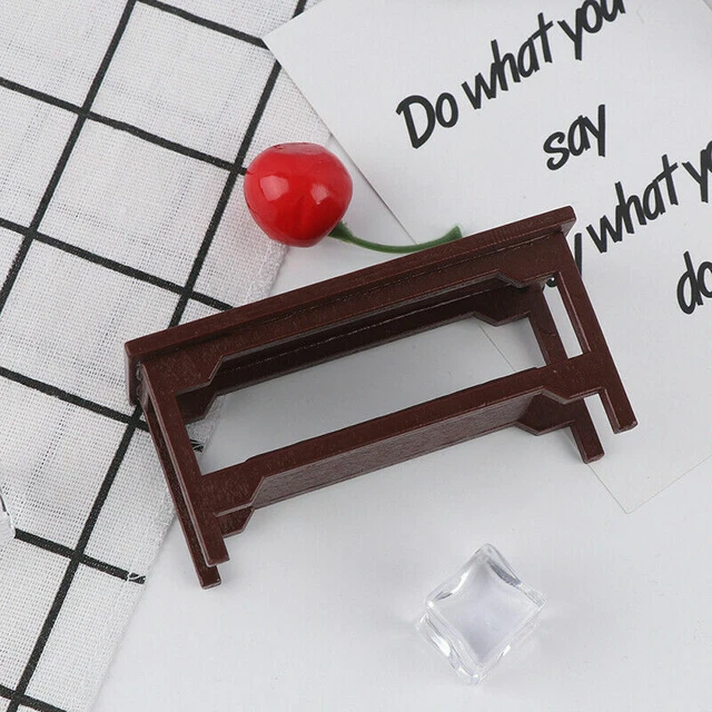 2x 1/12 Dollhouse Miniature Retro Wooden Coffee Table Furniture Toys Accessor-KX