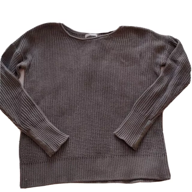 Elaine Kim Womens Grey Sweater 100% Cotton Size Large