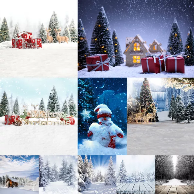 Winter Snow Forest Photography Background Studio Photo Backdrop Decor Props