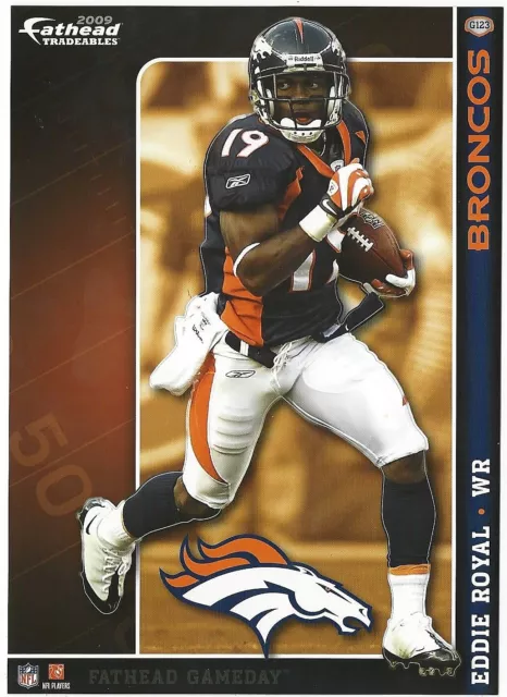 Eddie Royal Fathead Tradeables Denver Broncos Virginia Tech Hokies Decal 2009