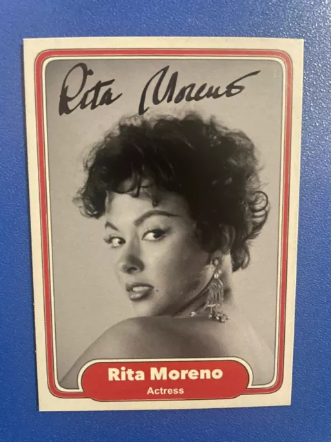 RITA MORENO autograph WEST SIDE STORY Oscar winner custom signed card