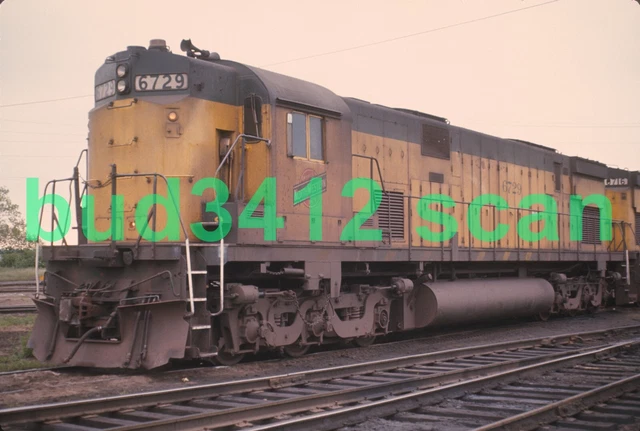 CNW Chicago & North Western C628 #6729 at Escanaba MI 1978 DUPLICATE? Slide!