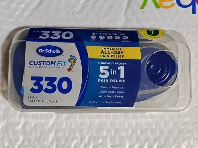 Dr Scholls CF 330  Custom Fit CF 330 Orthotic Inserts 5 In 1 Pain Relief