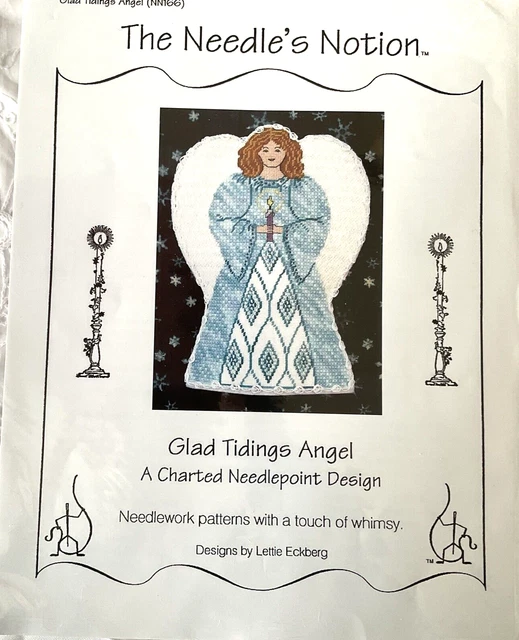 Gráfico de agujas noción de aguja ángel de punta alegre diseñado para lienzo de malla 18