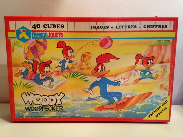 Jeu De 24 Cubes Woody Woodpecker (Pic Et Poc) - France Jouets 1988, Vintage, Occasion