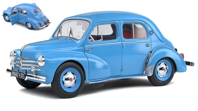 Miniature voiture auto 1:18 solido Renault 4 Cv Bleu diecast Modélisme Static