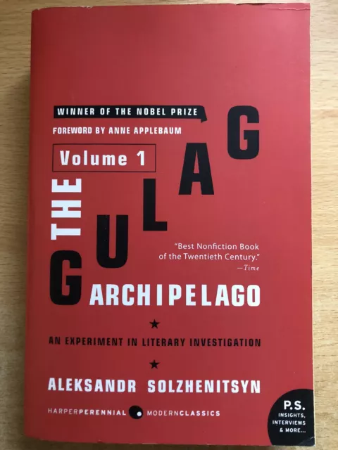 The Gulag Archipelago by Aleksandr Solzhenitsyn Paperback Volume 1 Book