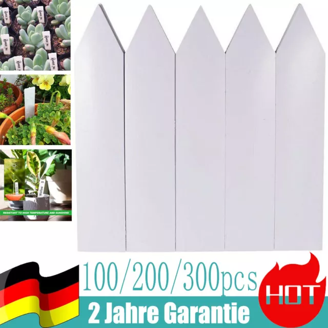 100/300X Stecketiketten Pflanzschilder Pflanzenstecker Pflanzenetikette 10cmx2cm