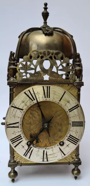 Large Brass Lantern Clock Thomas Mudge W&H Movement. V G Cond .