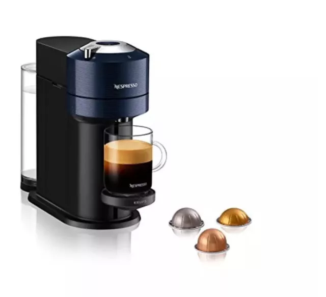 Nespresso Macchina da Caffè Krups Vertuo Next Blu Caffettiera Espresso YY4974FD