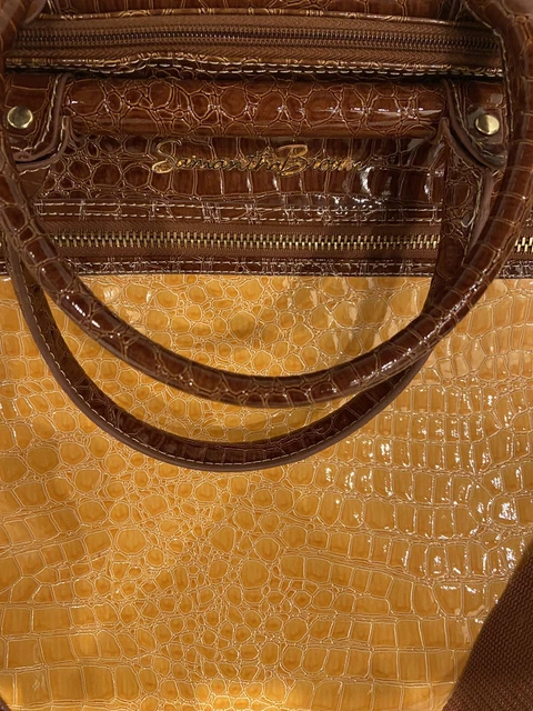 Samantha Brown Travel Bag Luggage Croco Tan 16x13
