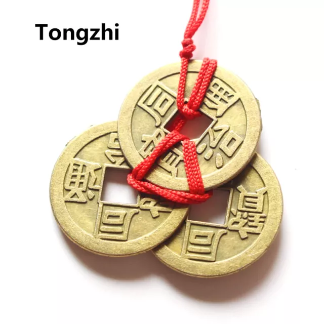 Chinese Style Feng Shui Coins Charms Wealth Lucky Emperor Money Vintage Pend-hf