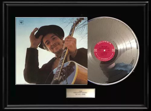 Bob Dylan Nashville Skyline Album Lp White Gold Silver Platinum Tone Record Rare
