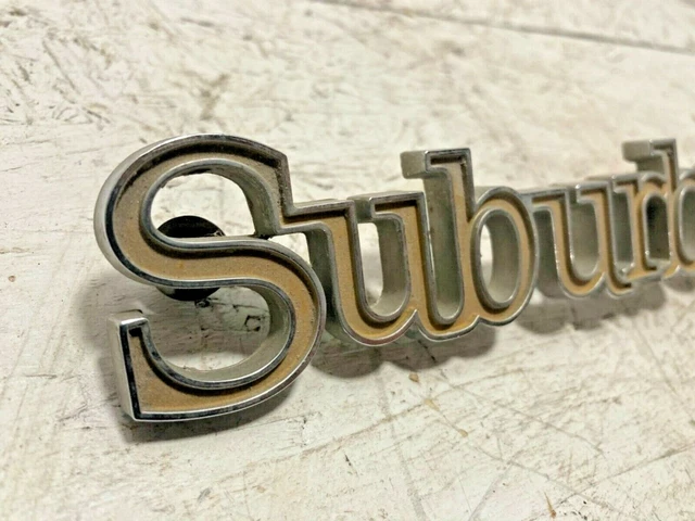 1973-1988 Chevrolet Suburban Rear Tail Gate Or Barn Door Emblem GM 14016626 2