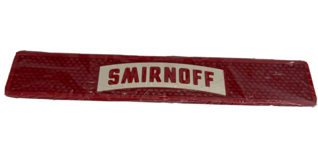 Smirnoff Bar Mat BRAND NEW Red Gutter Rail Spill Mat FACTORY SEALED New E8