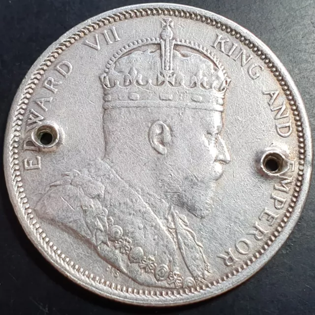 Straits Settlements 1 One Dollar King Edward VII 1904 Silver VF Sharp Detail Straits Settlements 1 One Dollar King Edward VII 1904 Silver VF Sharp Detail