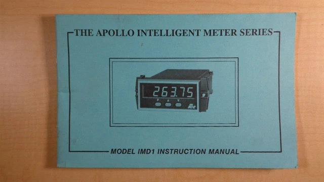 THE APOLLO INTELLIGENT Meter Model IMD1 Instruction Manual 8E B1 £19.06 ...