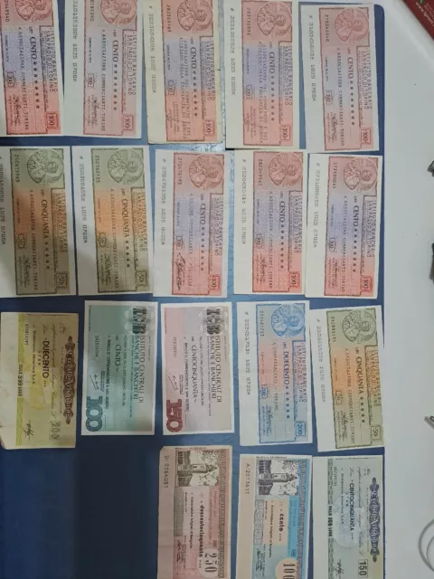 Vendo lotto di 18 Mini Assegni anni 70. Collezionismo vintage