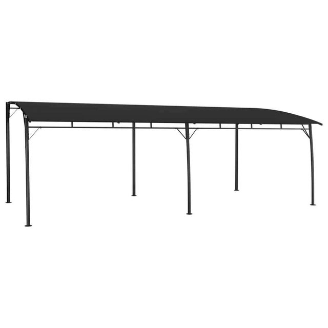 Gartenpavillon Pergola Pavillon Gartenzelt Überdachung Stahll  Anthrazit Creme 2